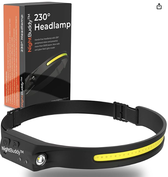 ⚡🔦  Linterna Frontal con Sensor – Potencia Total