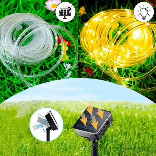 Manguera Solar Luces Navidad 10 Metros